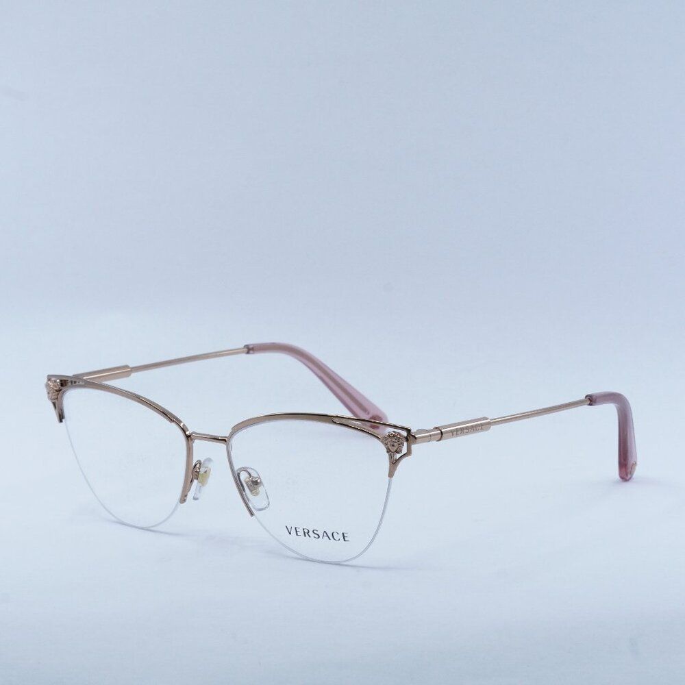 New Versace Ve1280 1412 Rose Gold Eyeglasses